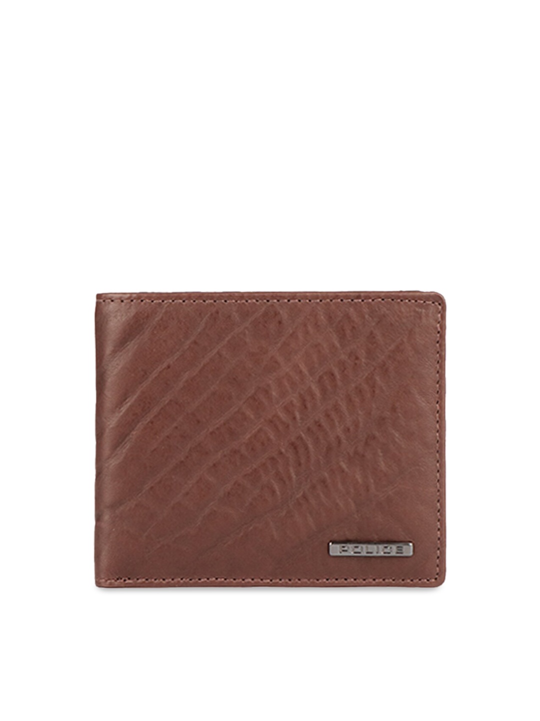 

Police Men Brown LeatherTextured Two Fold Wallet