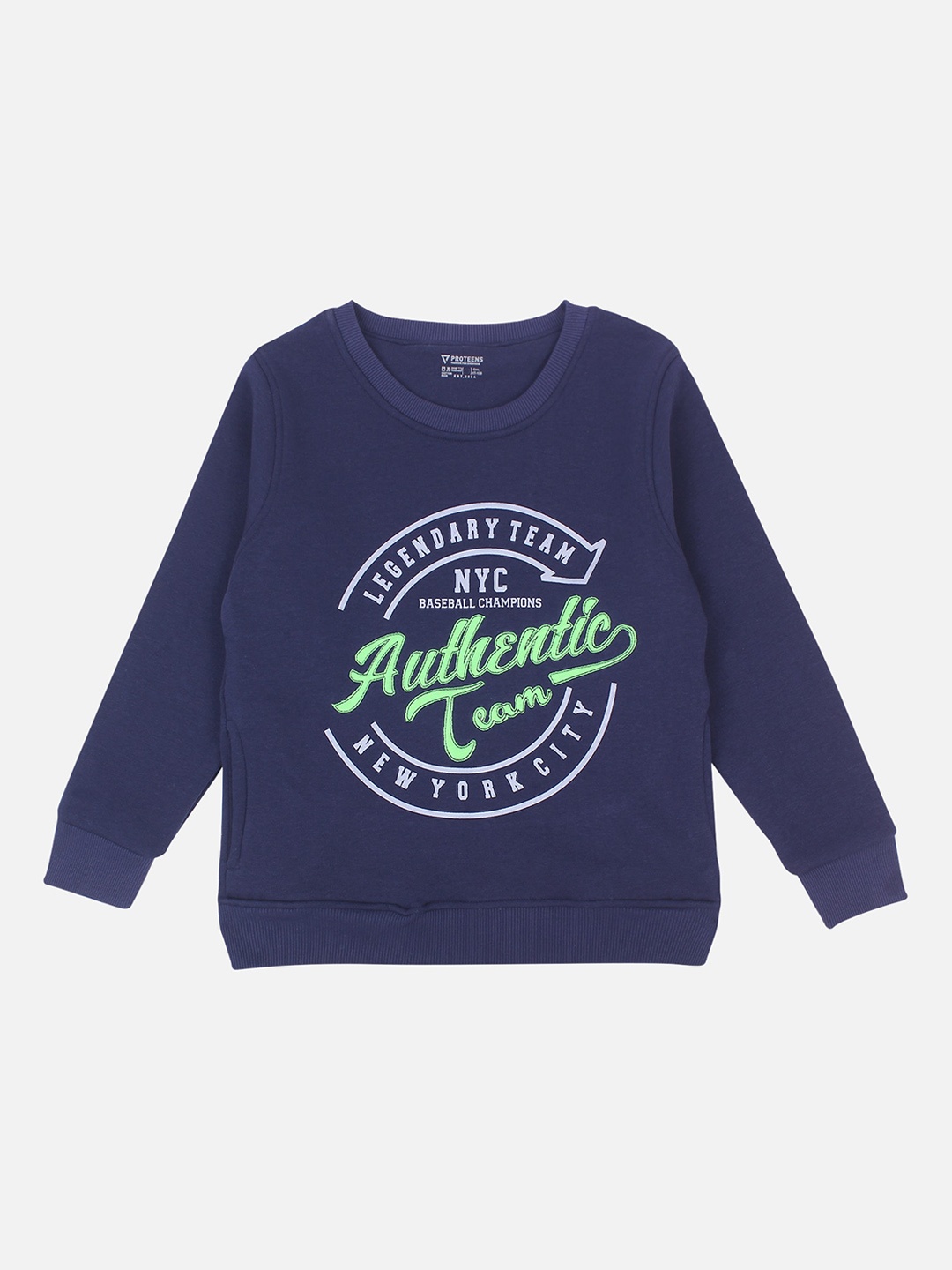 

PROTEENS Boys Navy Blue Printed Sweatshirt