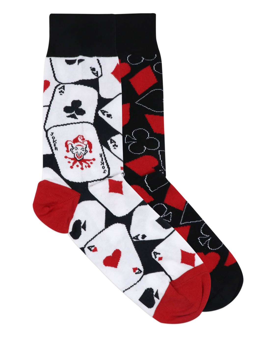 

Balenzia Men Pack Of 2 Assorted Poker Calf-Length Socks