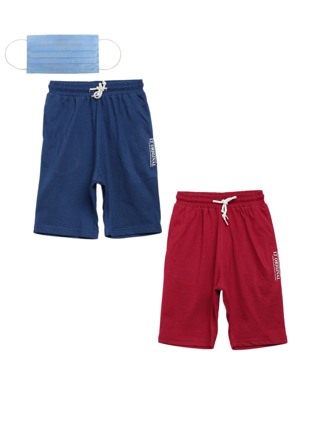 

Lil Tomatoes Boys Pack Of 2 Solid Regular Fit Shorts, Maroon