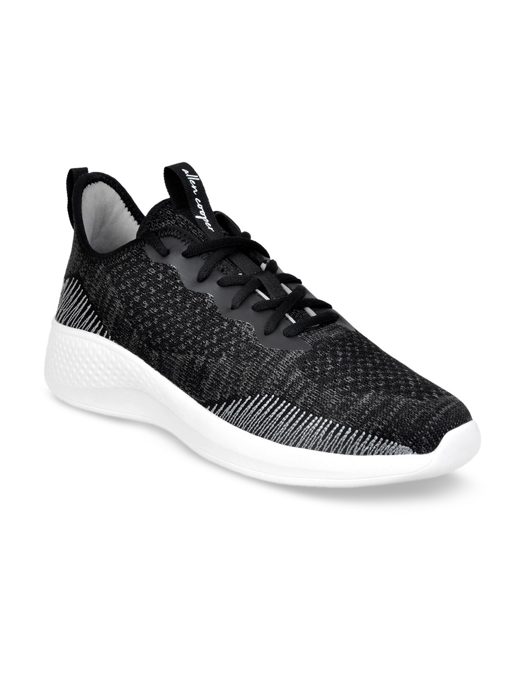 

Allen Cooper Men Black Textile Walking Shoes