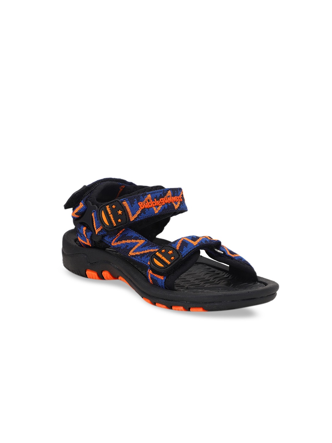 

Bubblegummers Boys Blue & Orange Patterned Sports Sandals