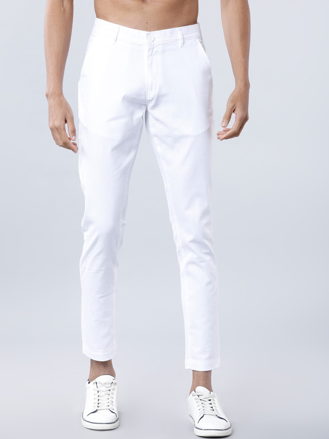 

HIGHLANDER Men White Slim Fit Trousers