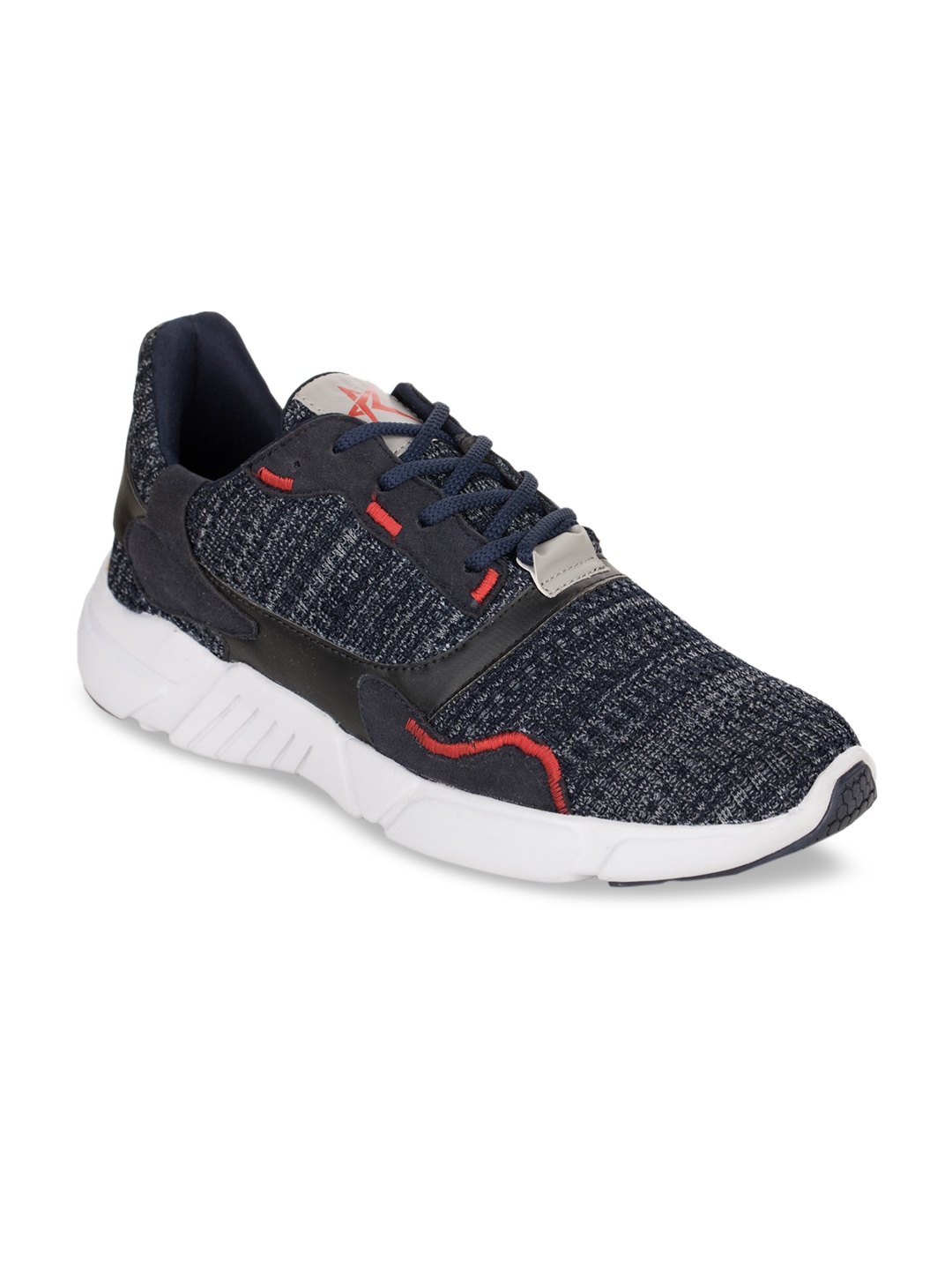

REFOAM Men Navy Blue Mesh Running Shoes