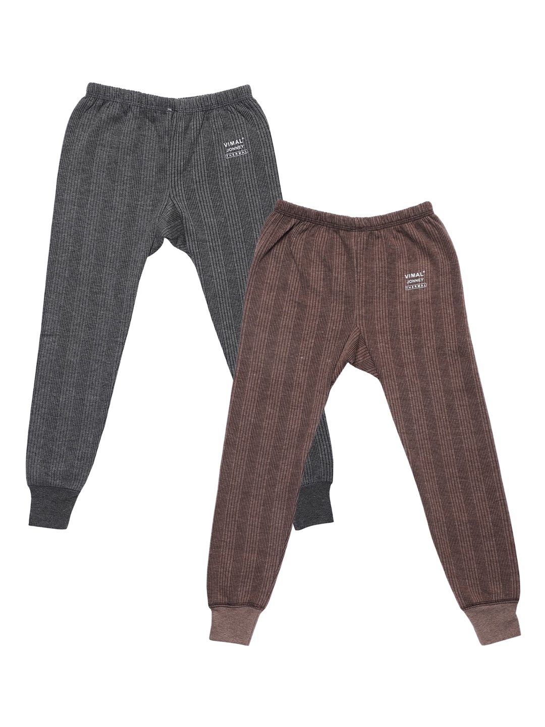 

VIMAL JONNEY Kids Pack Of 2 Striped Thermal Bottoms, Multi