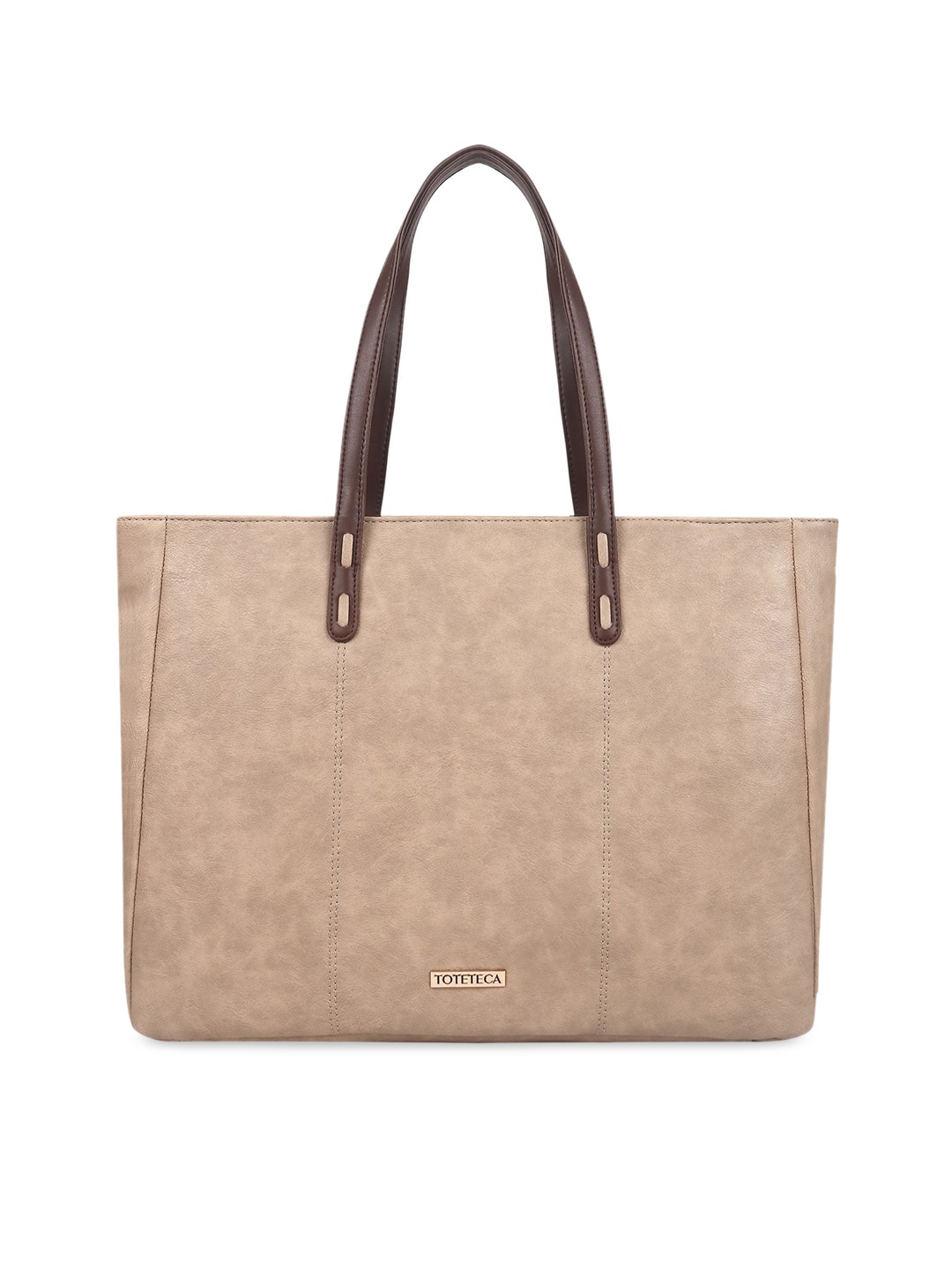 

Toteteca Beige Solid Shoulder Bag