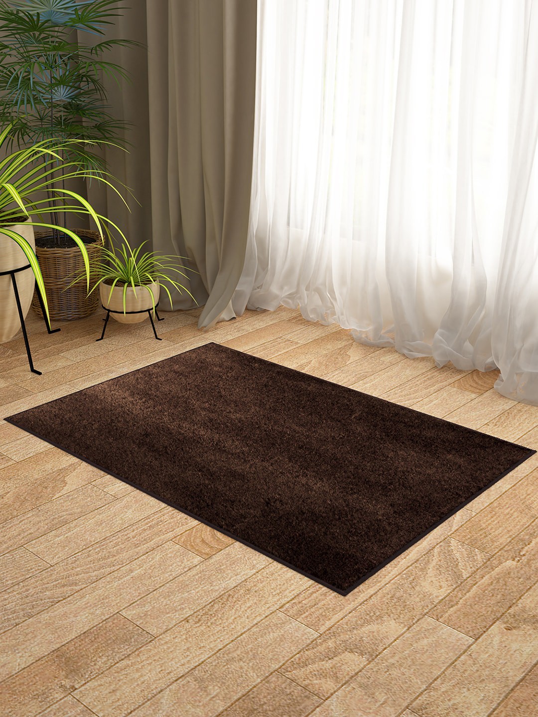 

Story@home Unisex Coffee Brown Solid Doormats