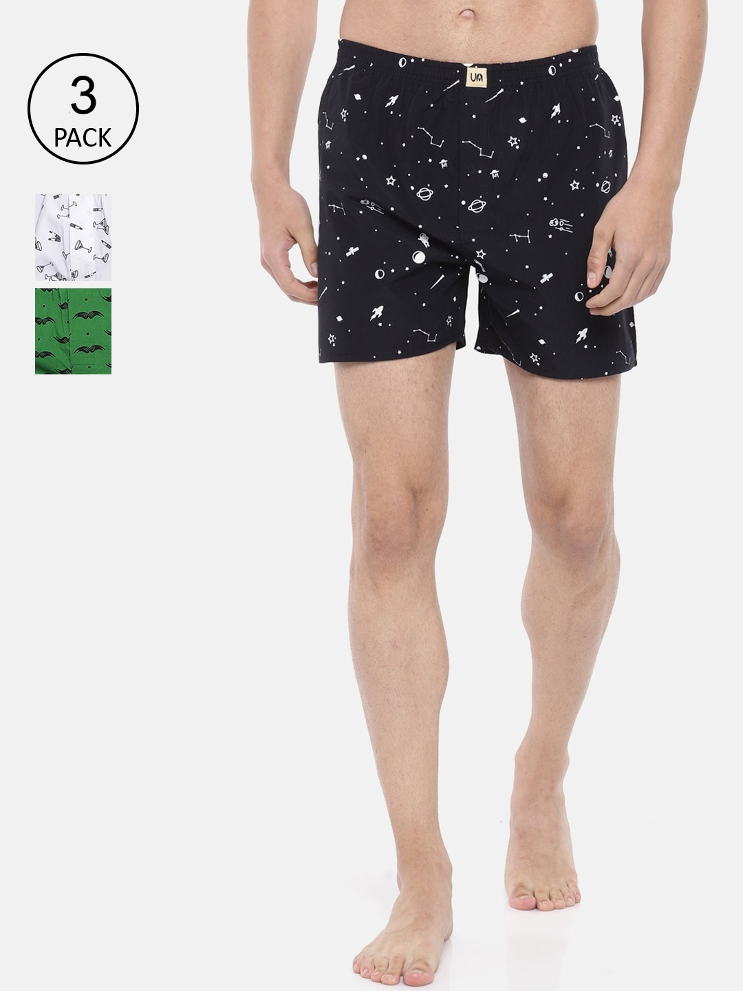 

Urban Dog Men Pack Of 3 Assorted Boxers UDBX100_UDBX104_UDBX105
