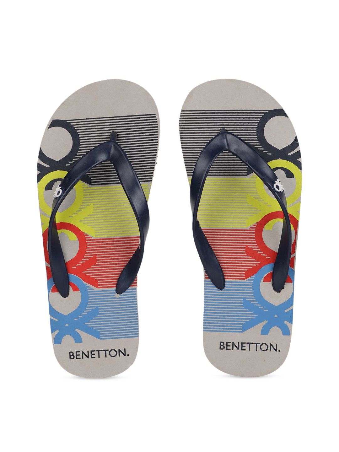 

United Colors of Benetton Men Multicoloured Printed Thong Flip-Flops, Multi