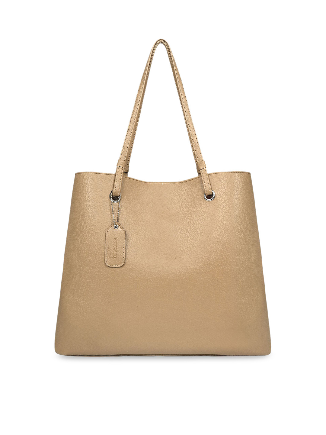 

Toteteca Beige Solid Tote Bag