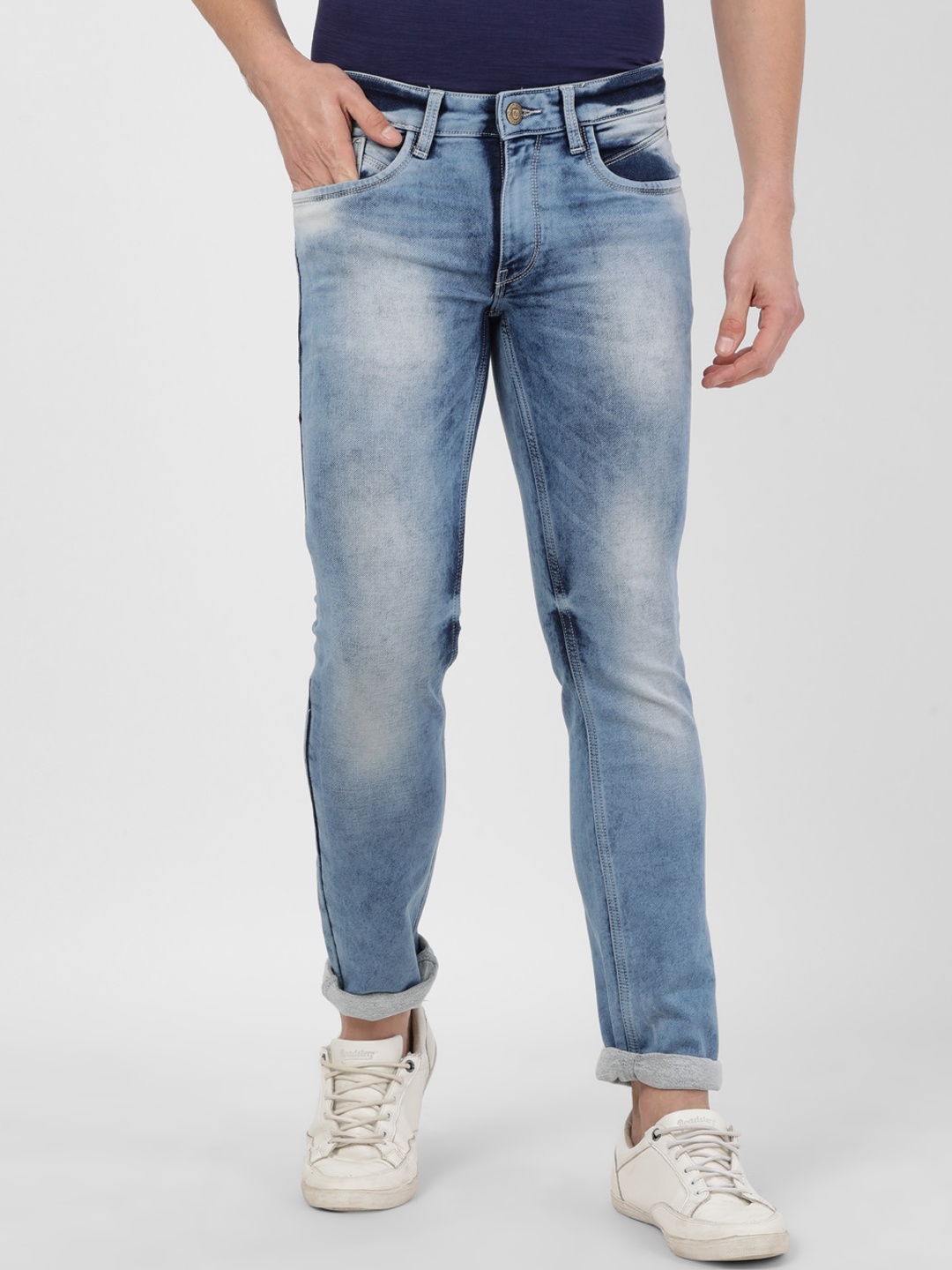 

Llak Jeans Men Blue Skinny Fit Mid-Rise Clean Look Jeans