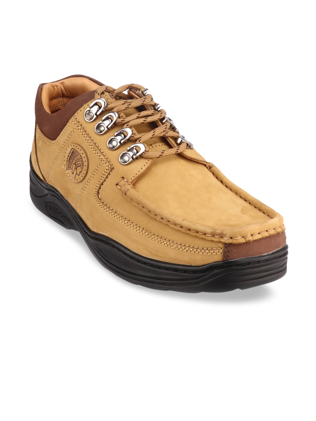 

Red Chief Men Leather Sneakers, Camel brown