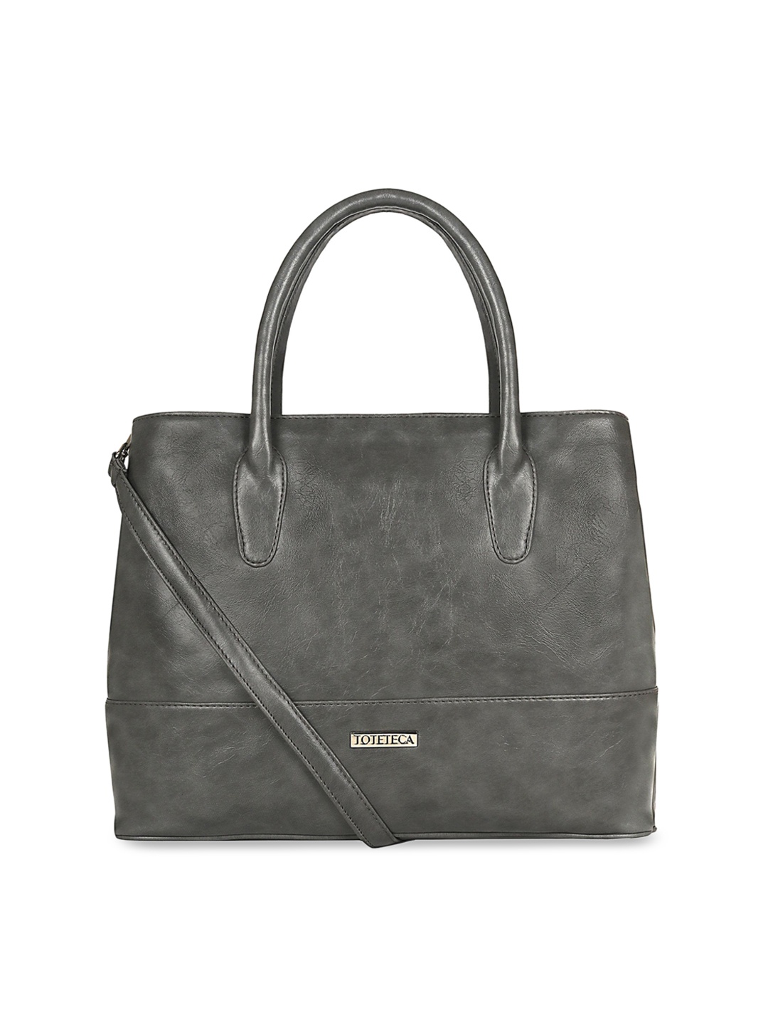 

Toteteca Grey Solid Handheld Bag