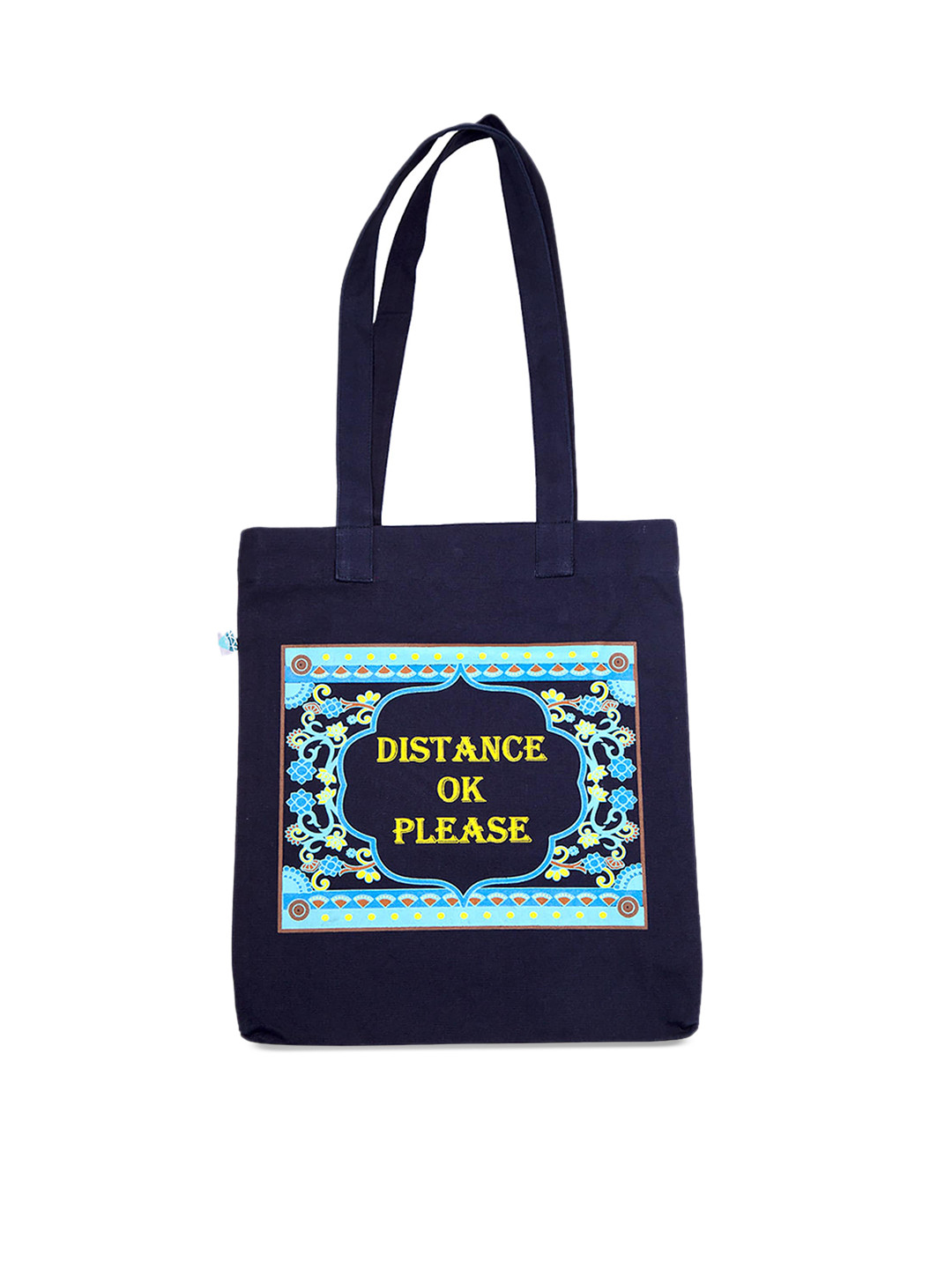 

Voylla Navy Blue Printed Tote Bag