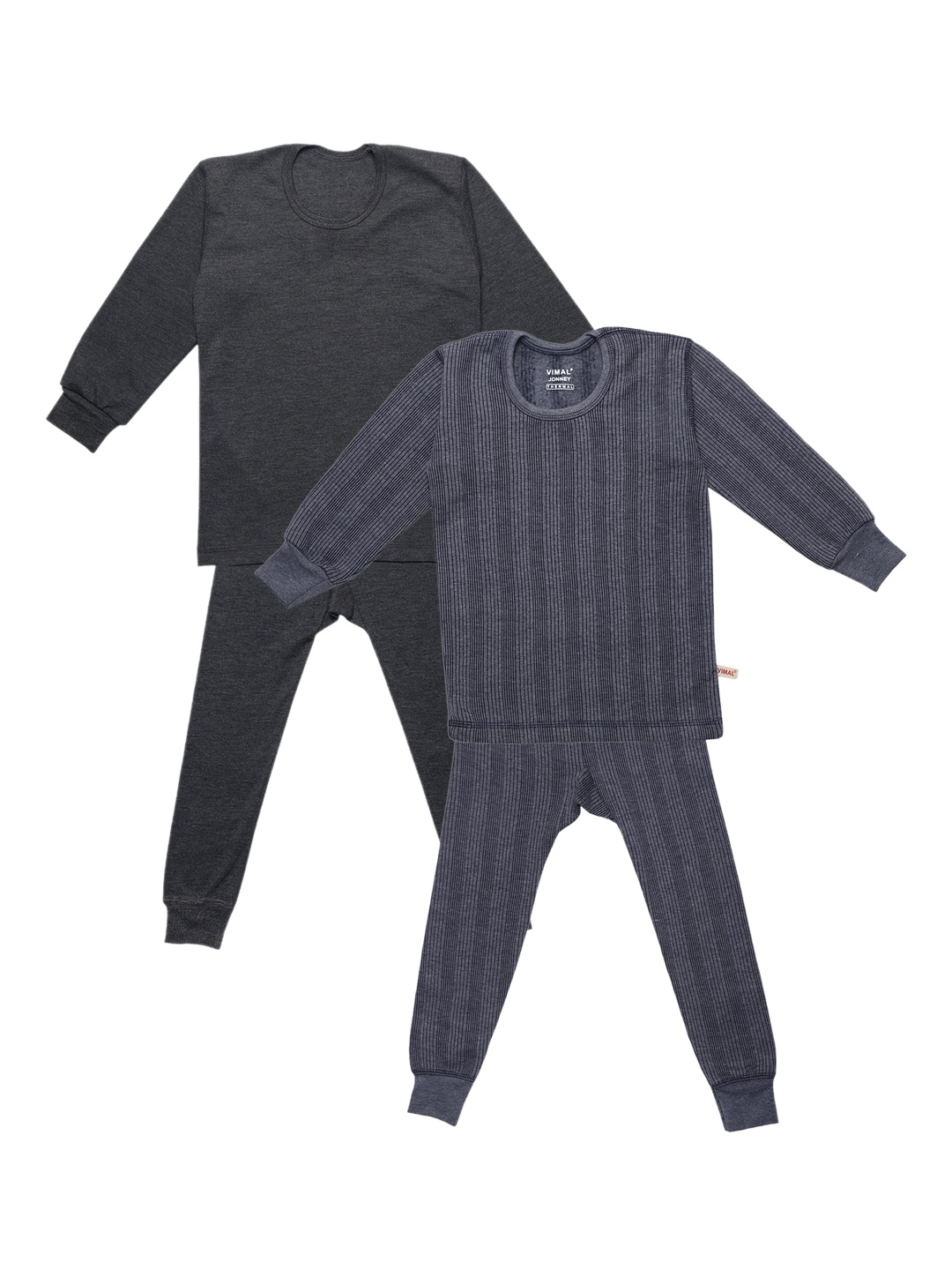 

MACK JONNEY Kids Pack of 2 Thermal Top and Bottom Set, Navy blue