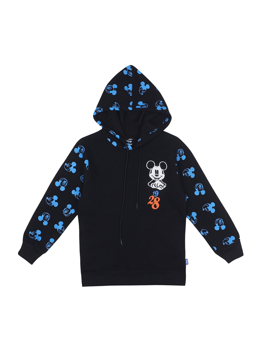 

PROTEENS Boys Black & Blue Printed Hooded Sweatshirt