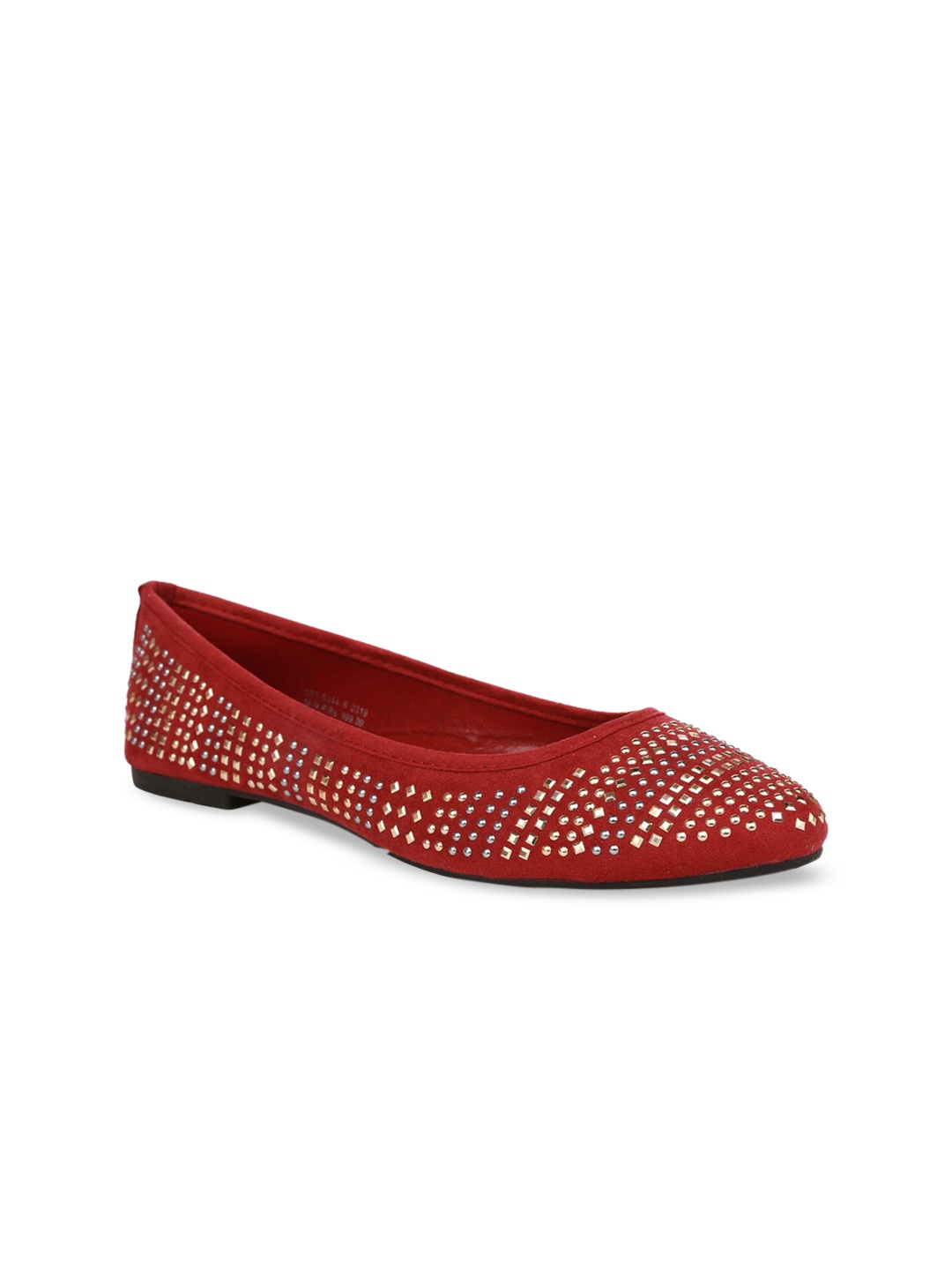 

Bata Women Red Embellished Ballerinas
