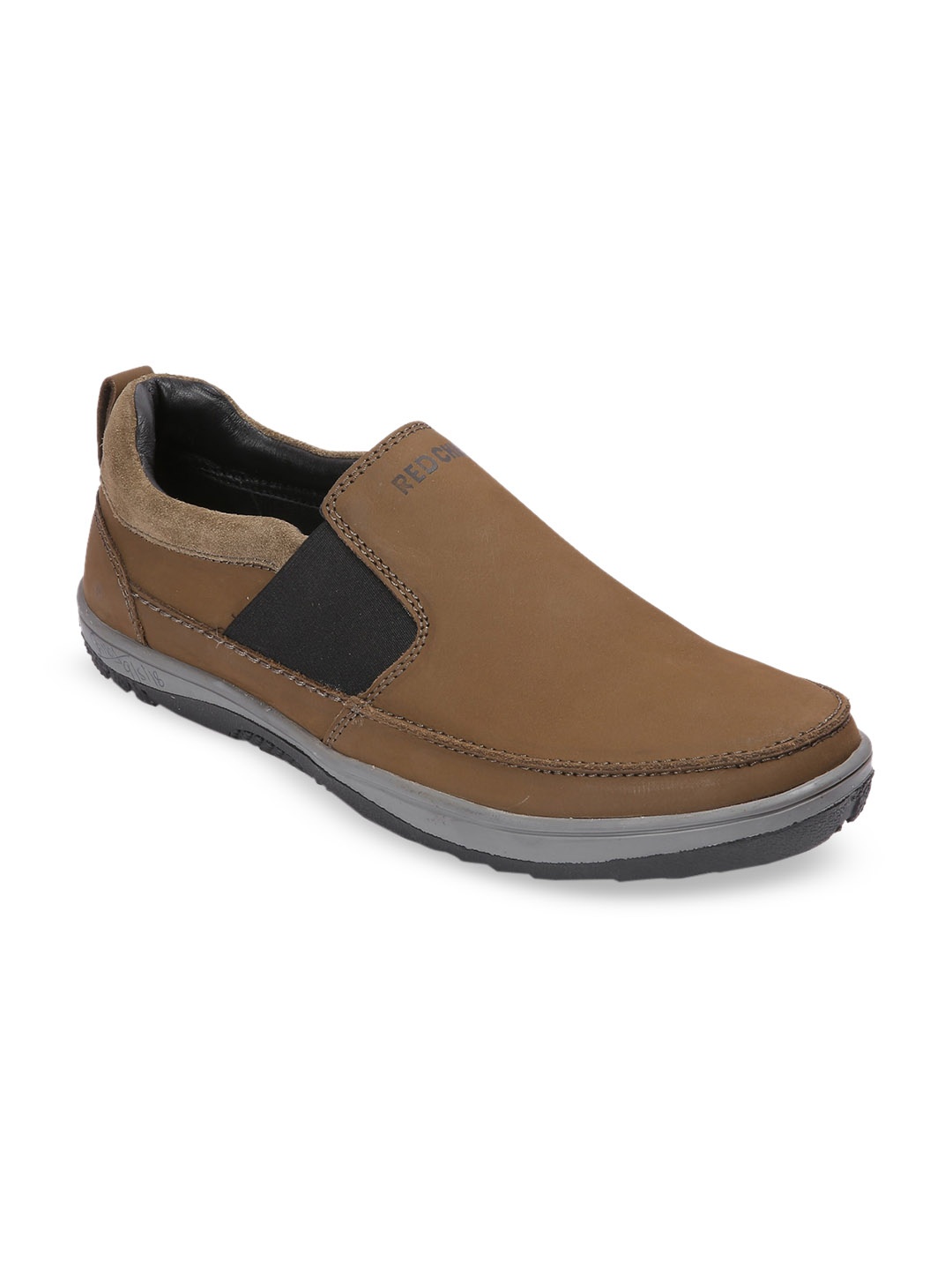 

Red Chief Men Brown Leather Slip-On Sneakers