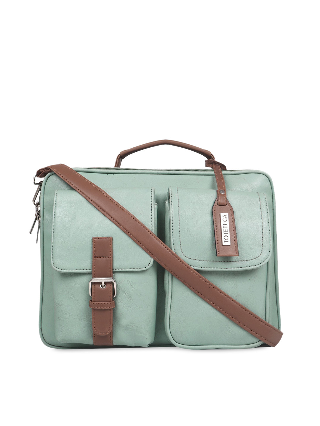 

Toteteca Green & Brown Solid Sling Bag
