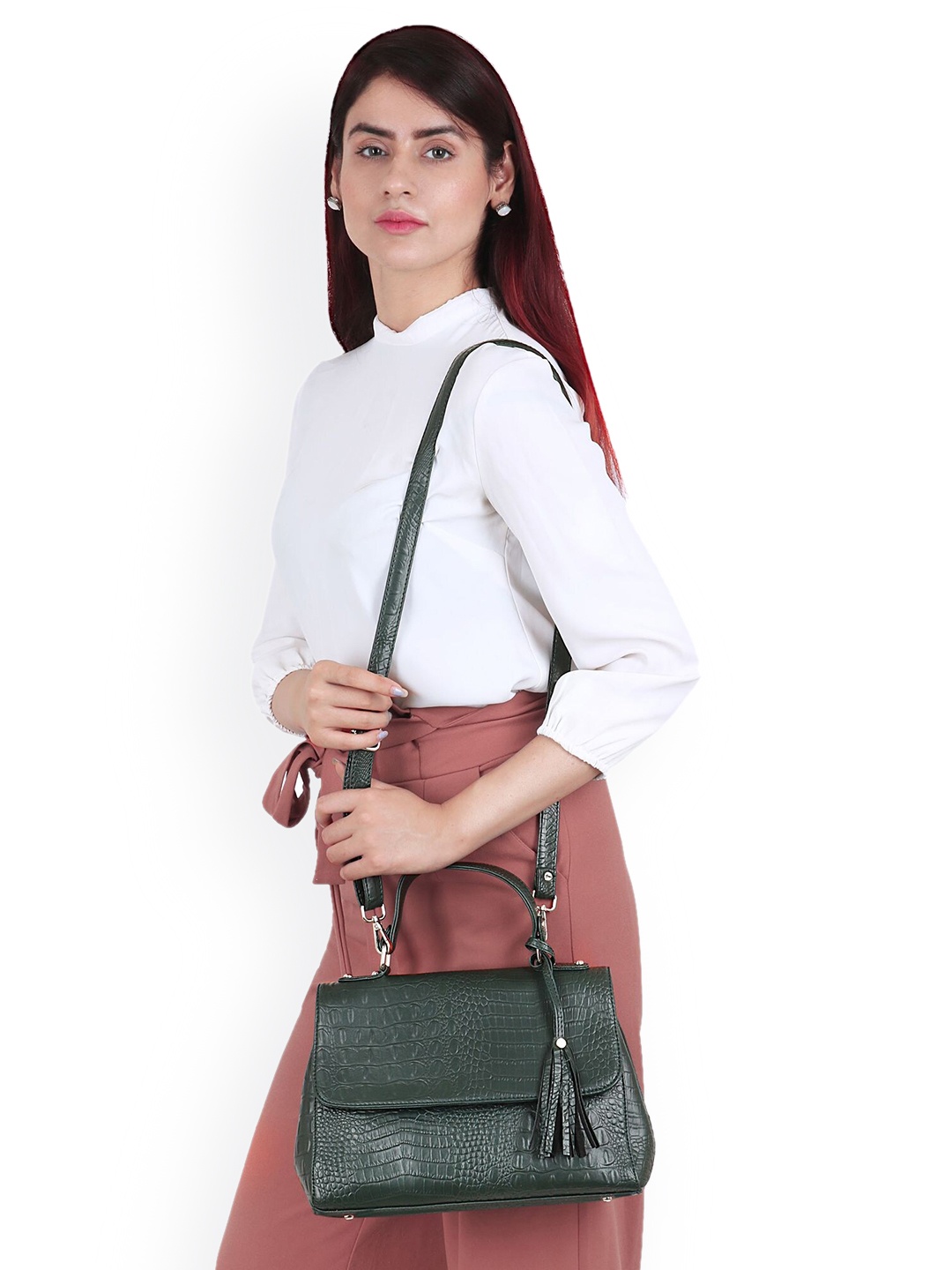 

Toteteca Green Textured Satchel