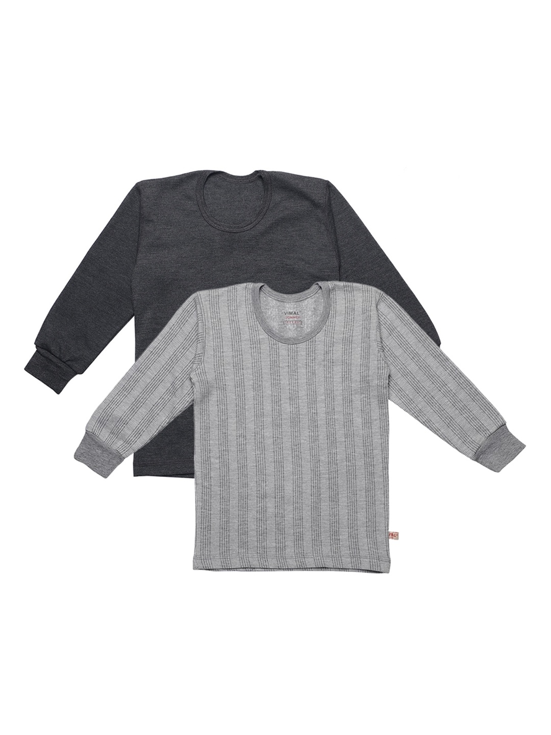 VIMAL JONNEY Kids Pack of 2 Thermal Tops, Charcoal