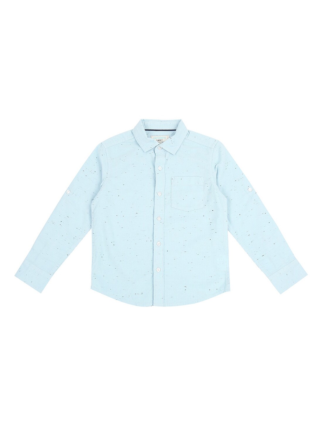 

Pantaloons Junior Boys Blue Regular Fit Printed Casual Shirt