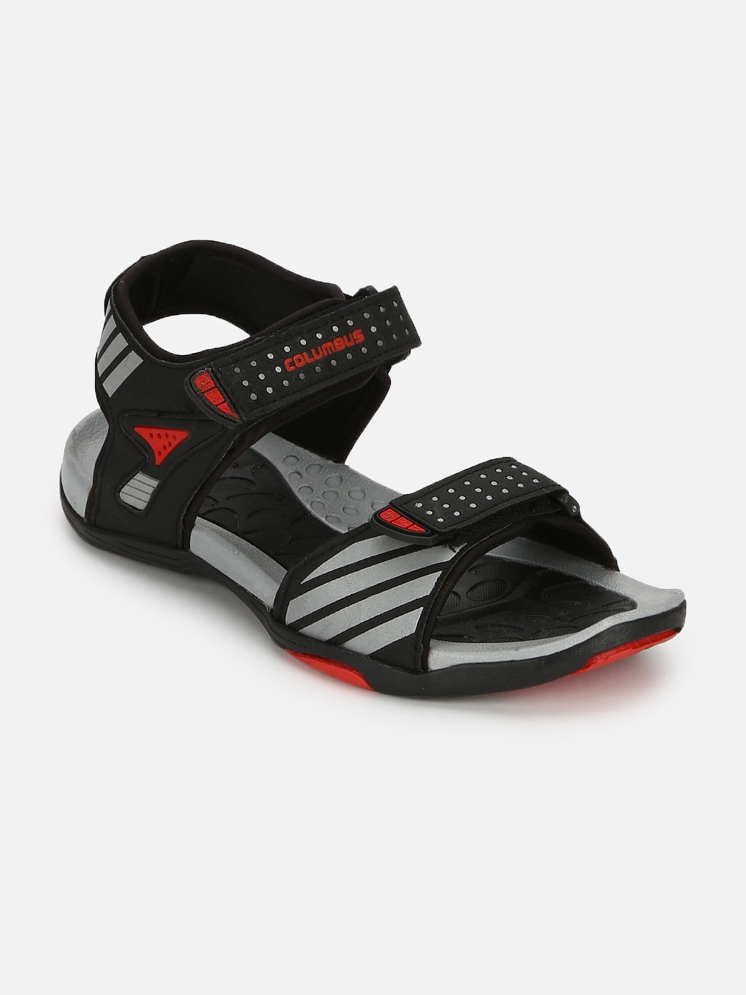 

Columbus Men Black & Grey Sports Sandal