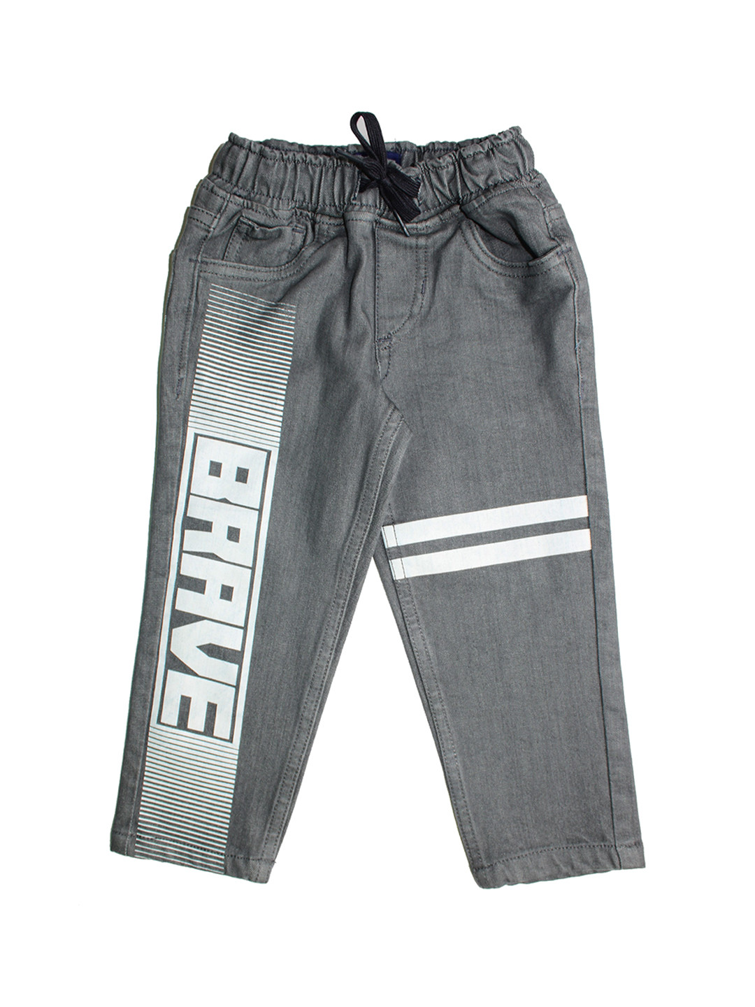 

KiddoPanti Boys Grey Regular Fit Mid-Rise Slash Knee Jeans