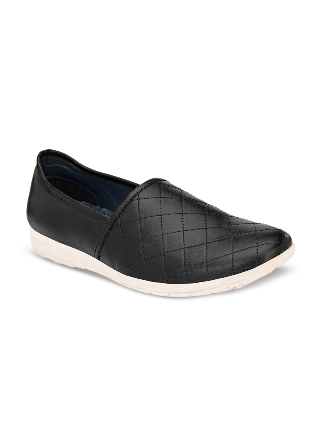 

Provogue Men Black Textured Slip-On Sneakers