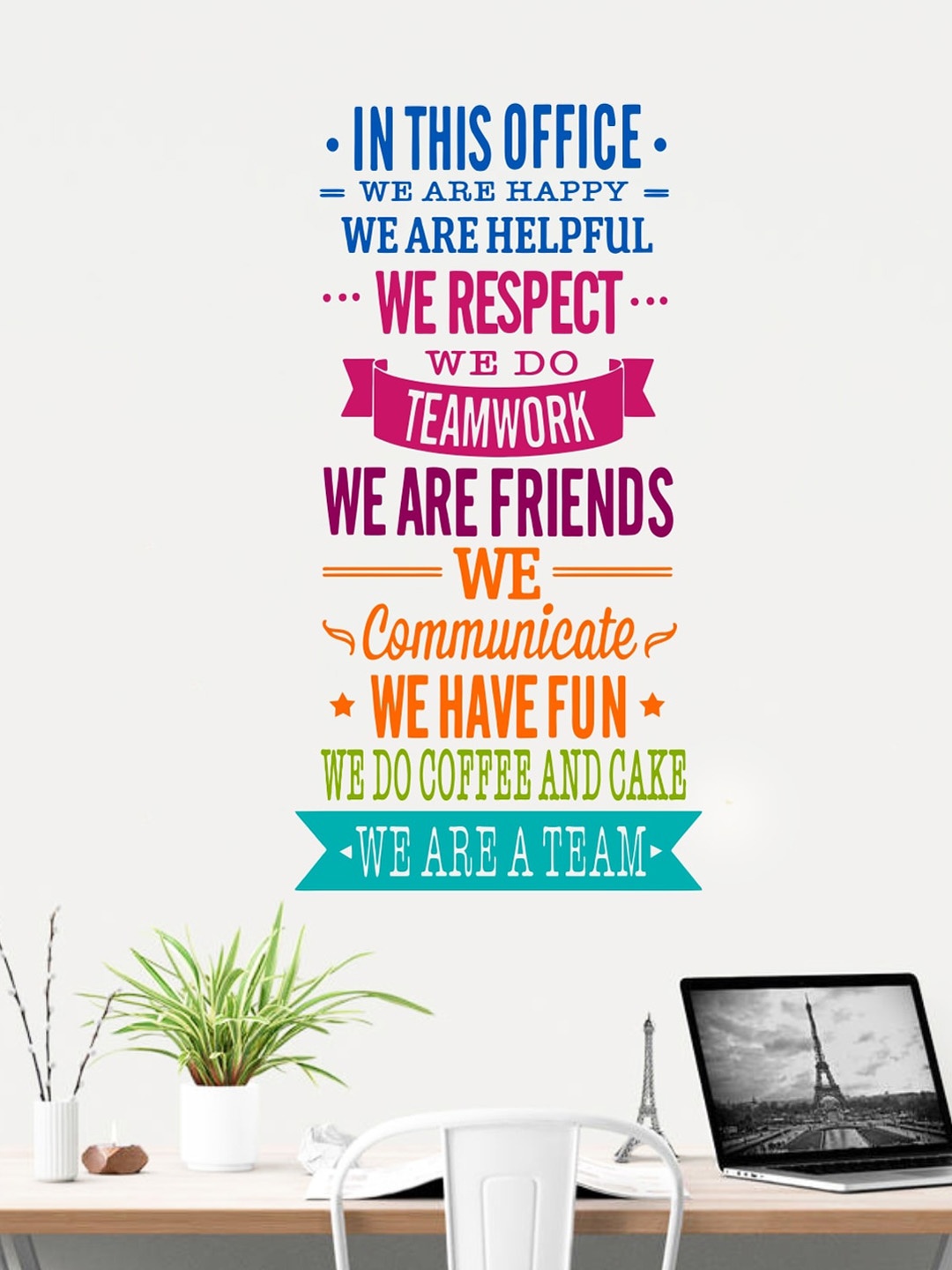 

rawpockets Office Quotes Wall Sticker, Multi