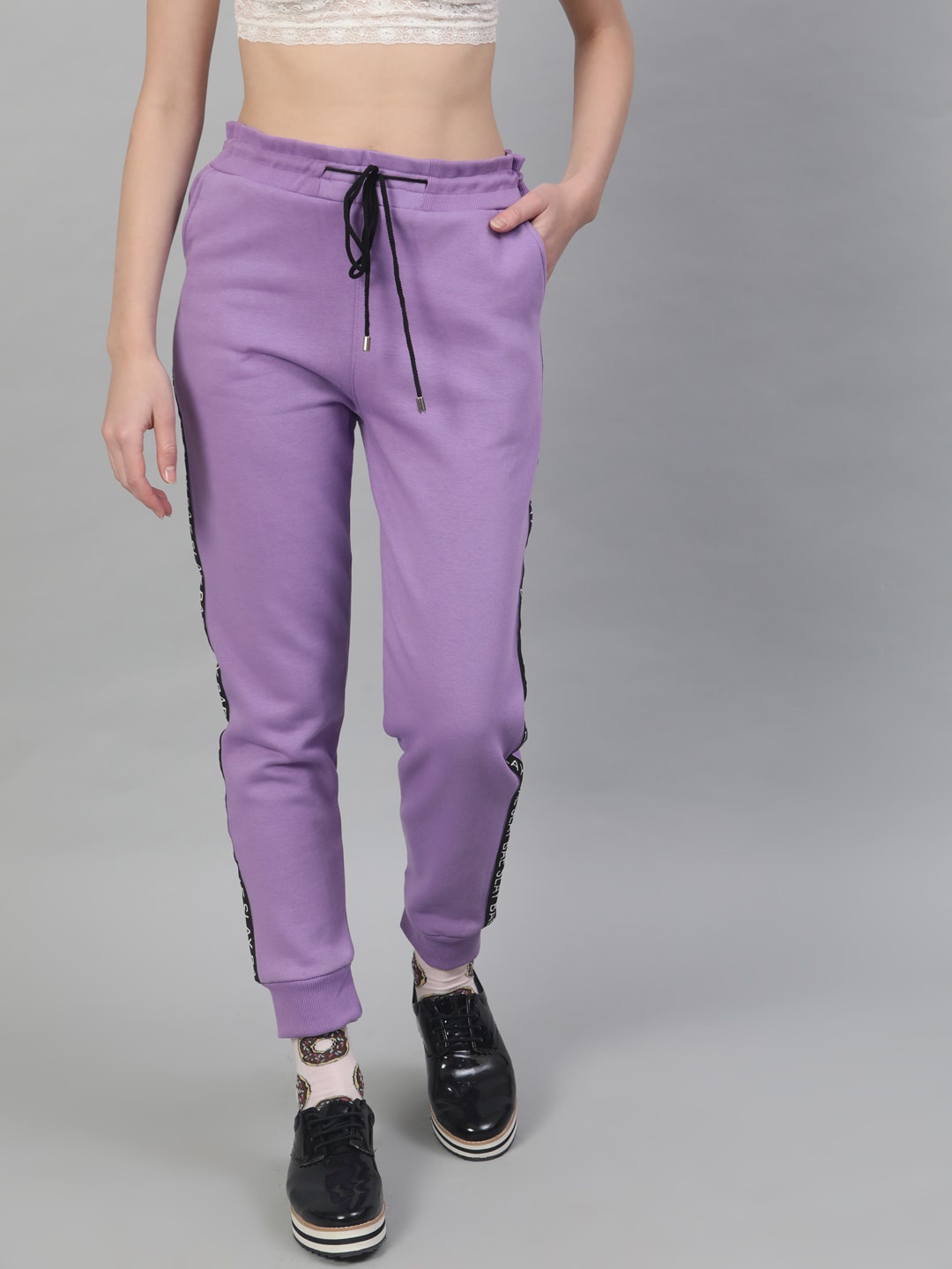 

STREET 9 Women Lavender Regular Fit Solid Joggers