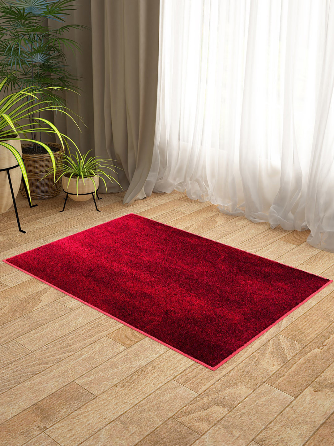 

Story@home Maroon Solid Anti-Skid Doormat