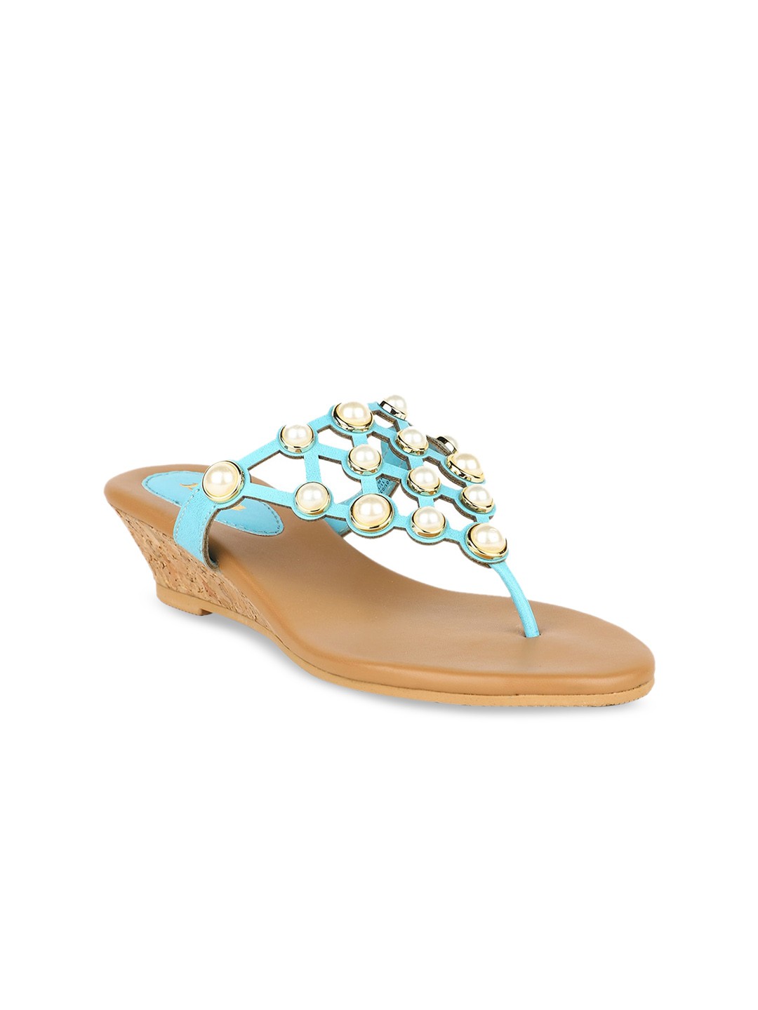 

Bata Women Blue Woven Design Wedges