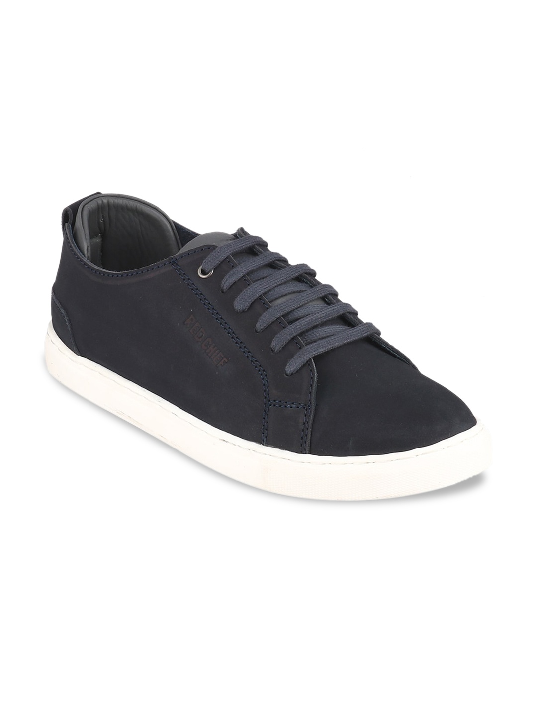 

Red Chief Men Navy Blue Leather Sneakers
