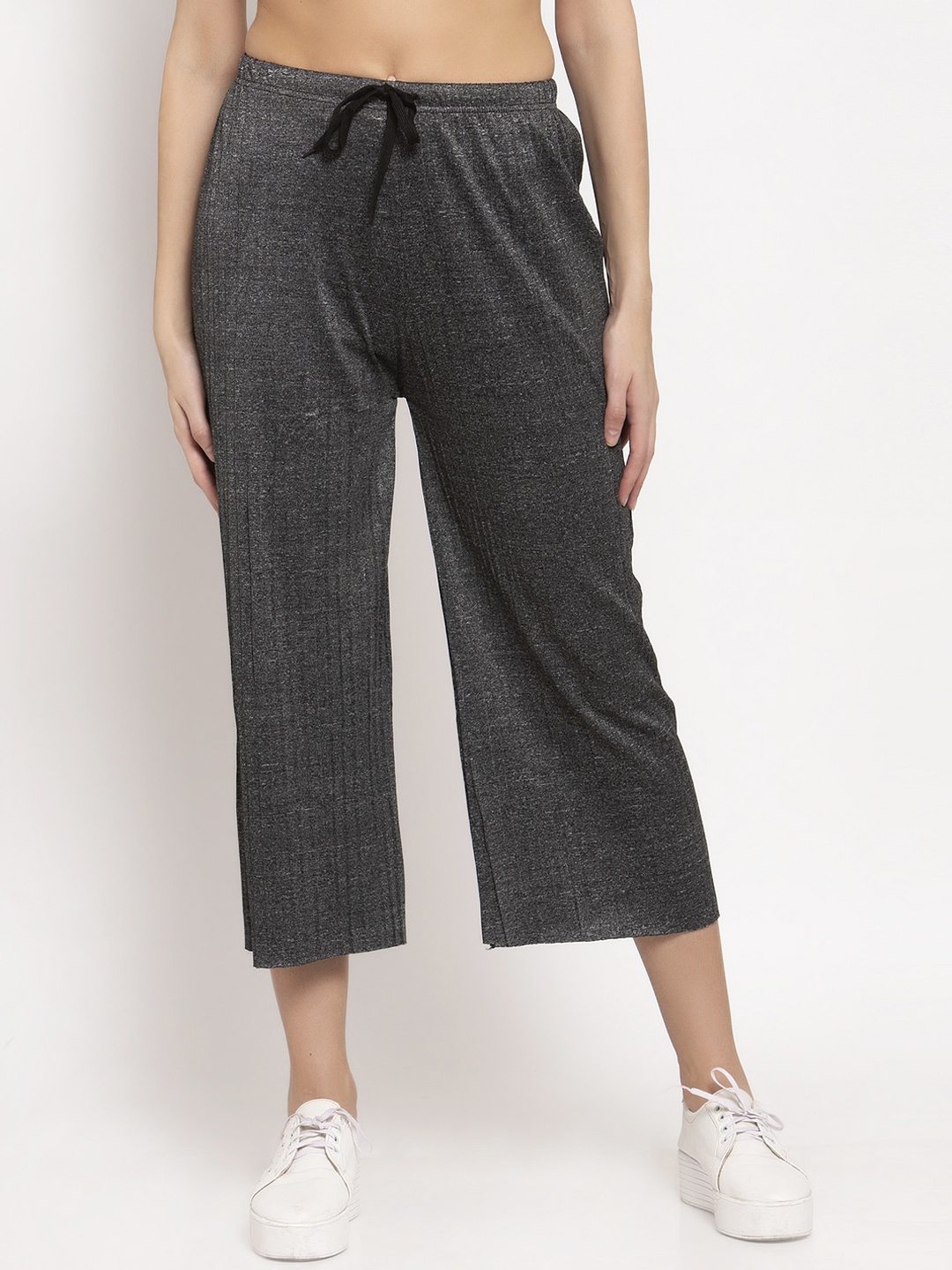 

KLOTTHE Women Black Solid Ankle-Length Palazzo