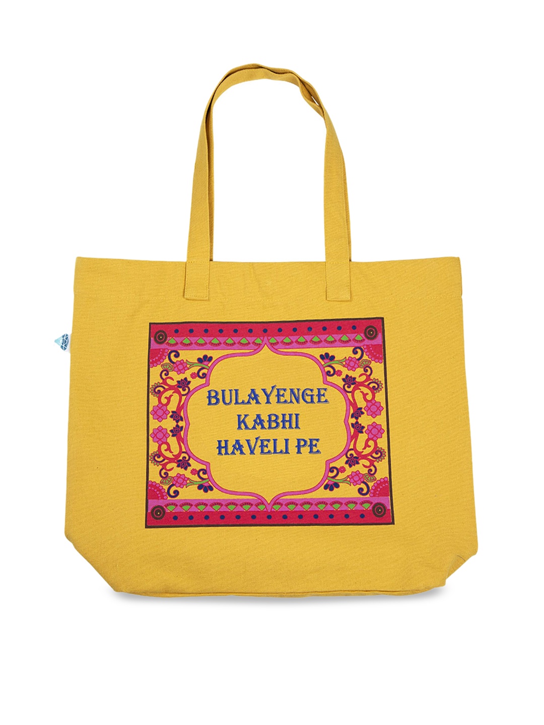 

Voylla Yellow Printed Tote Bag