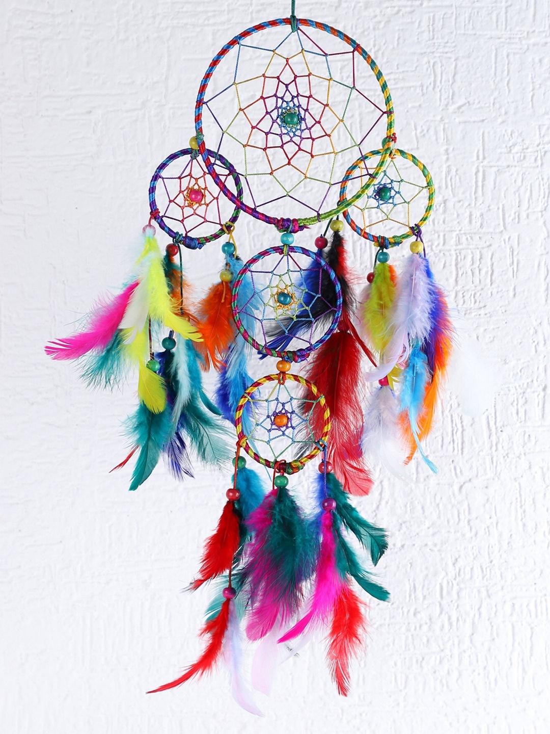 

Rooh Multicoloured Handmade 4 Tier Dream Catcher, Multi