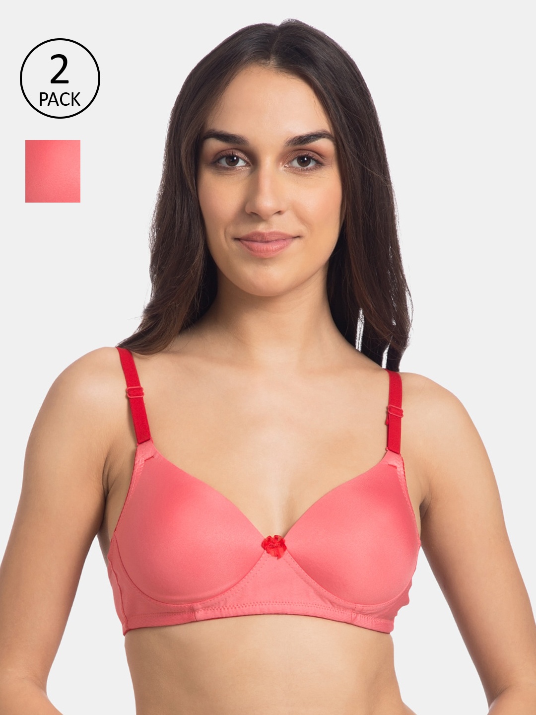 

KOMLI Coral Solid Underwired Lightly Padded Push-Up Bra