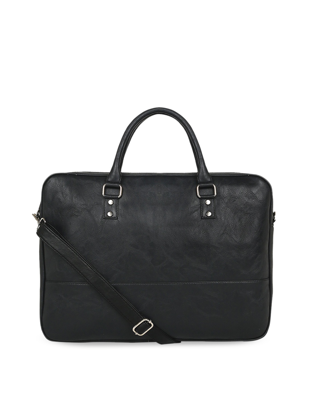 

Toteteca Black Textured Laptop Bag