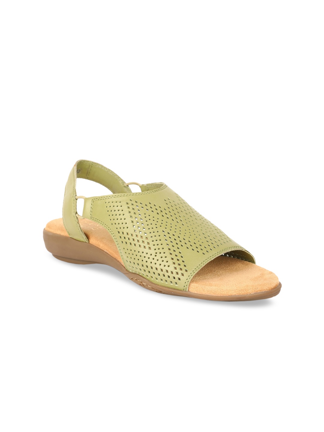 

Naturalizer Women Green Textured Sandals