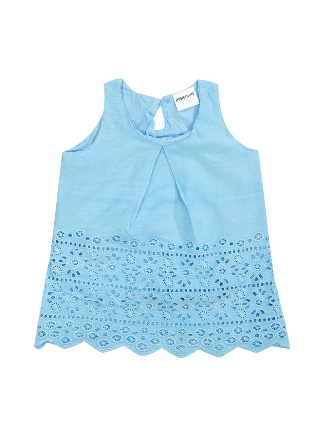 

MeeMee Girls Blue Solid A-Line Dress