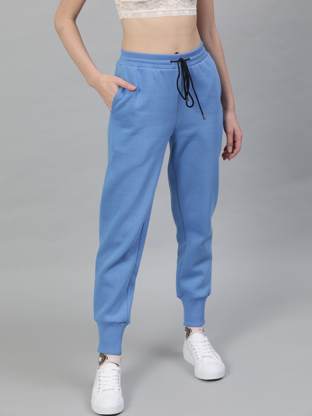

STREET 9 BASICS Women Blue Regular Fit Solid Joggers