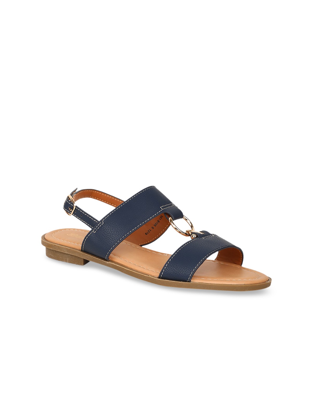 

Bata Women Navy Blue Embellished Open Toe Flats