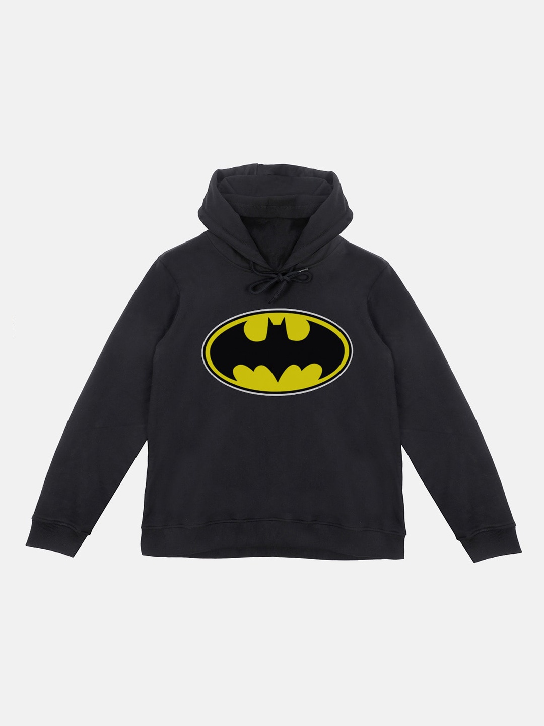 

Batman Boys Black Batman Printed Hooded Sweatshirt With Attached Face Covering