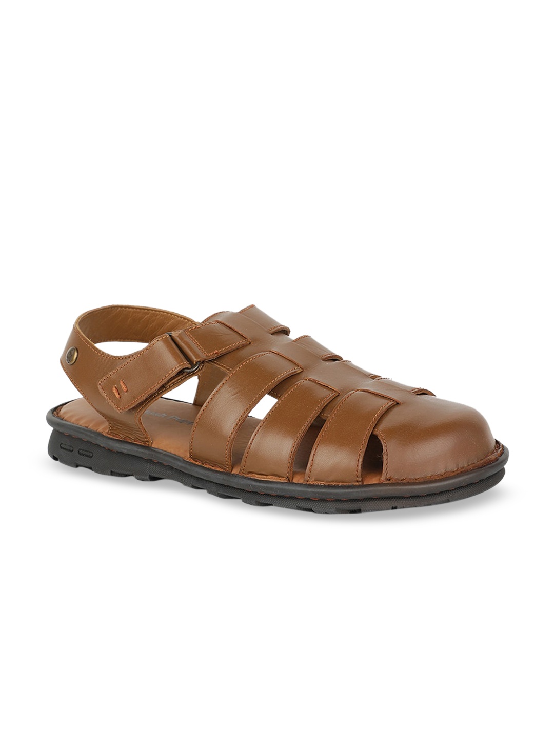 

Hush Puppies Men Brown Leather Fisherman Sandals