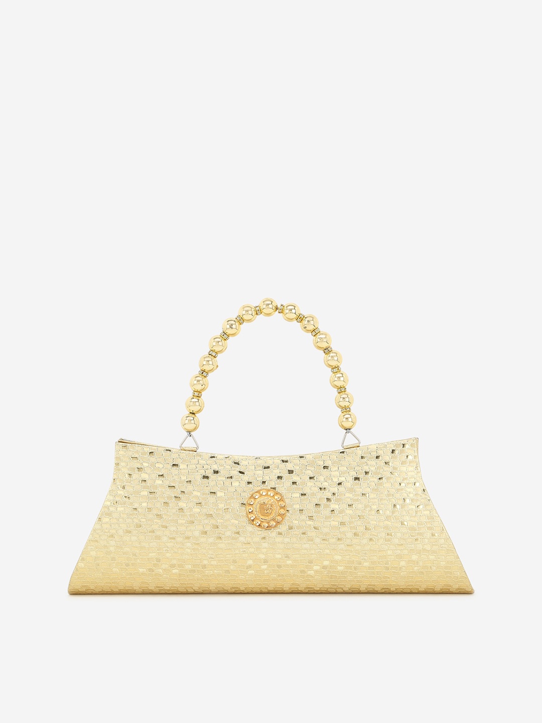 

Element Cart Women Gold Textured Clutch