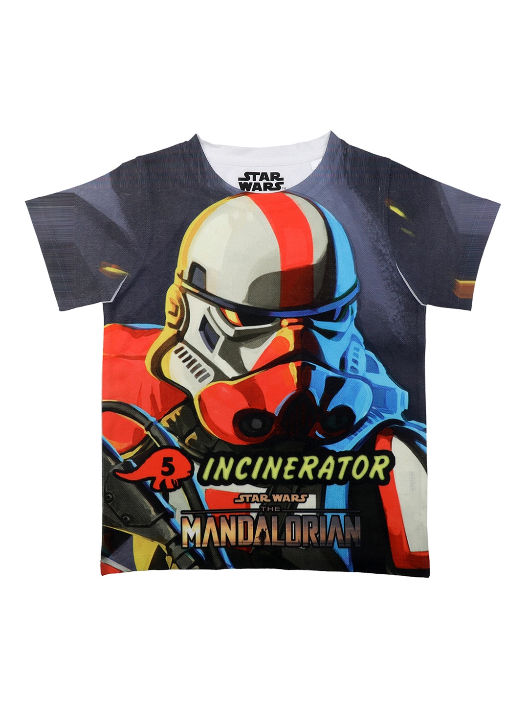 

Star Wars by Wear Your Mind Boys Multicoloured Printed Round Neck T-shirt, Multi