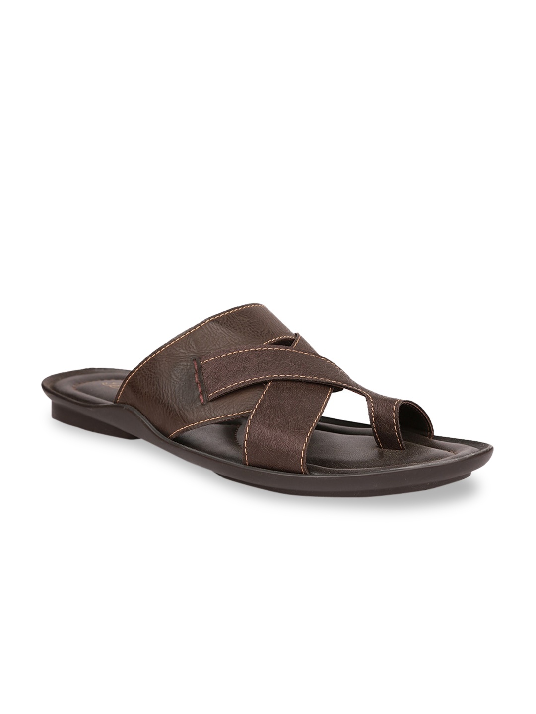 

Bata Men Brown Solid Slip-on Comfort Sandals