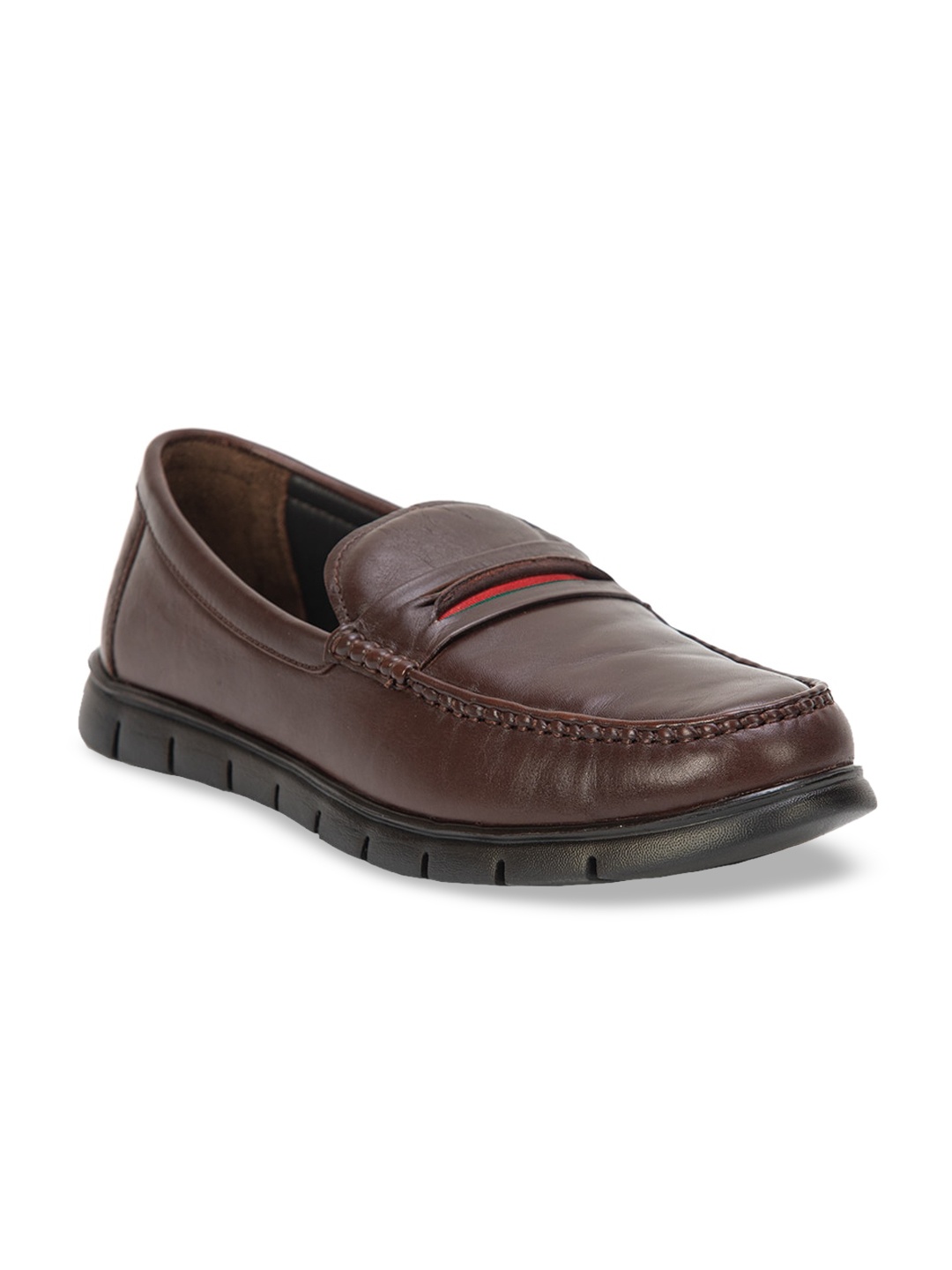 

VON WELLX GERMANY Men Brown Solid Leather Loafers