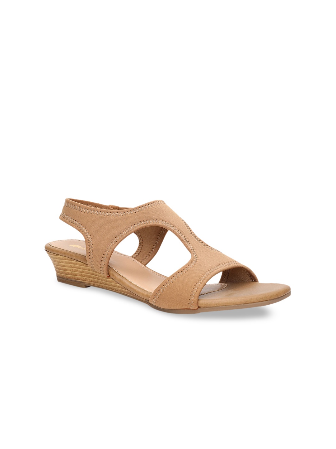 

Bata Women Beige Solid Wedges